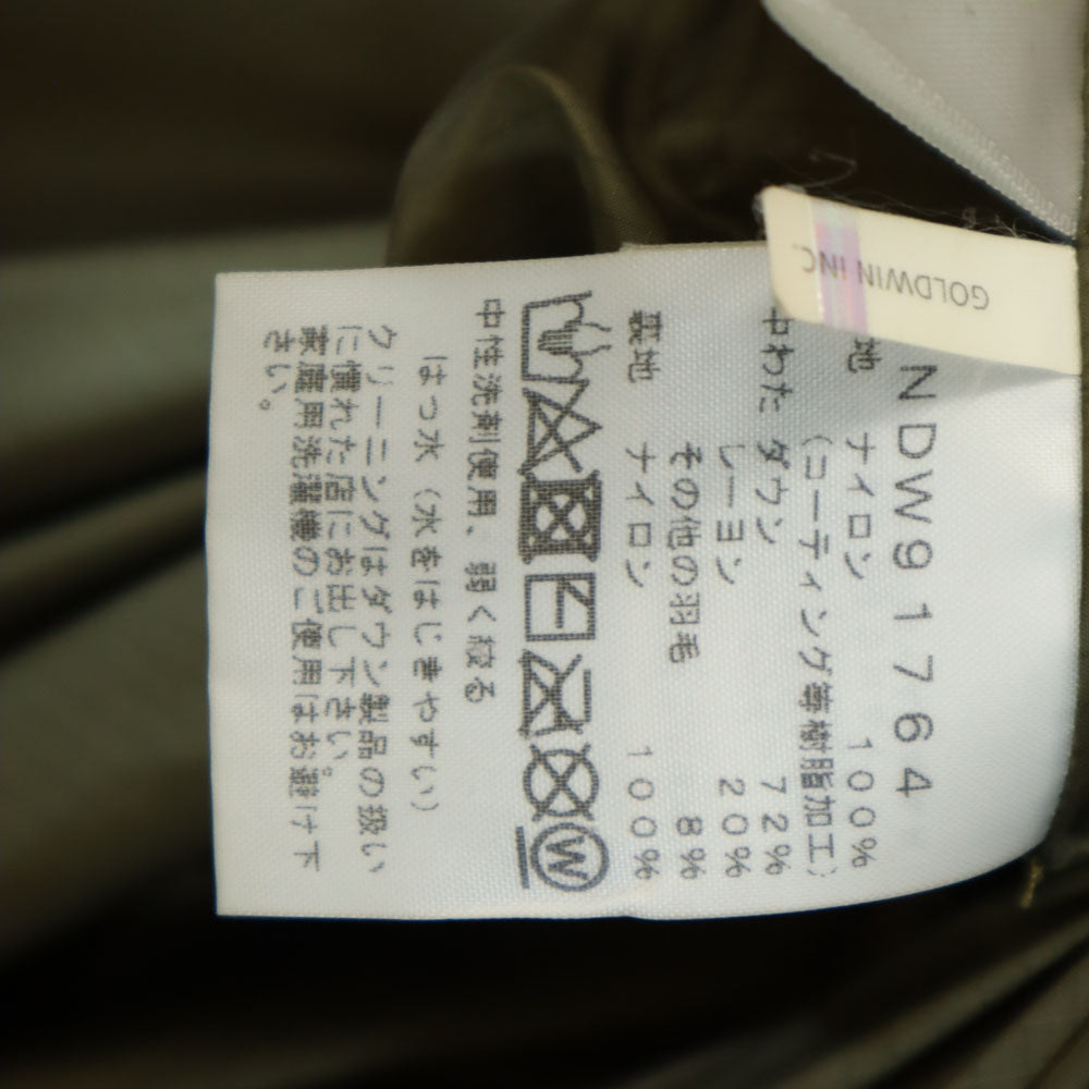 THE NORTH FACE ノースフェイス NDW91764 ウィンドストッパー ダウンコート M カーキ アウトドア レディース