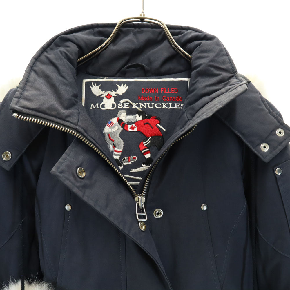 ムース ナックルズ カナダ製 ダウンコート M チャコールグレー レディース