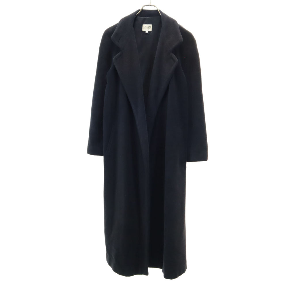 アルマーニコレッツォーニ アンゴラブレンド チェスターコート 38 ブラック ARMANI COLLEZIONI メンズ