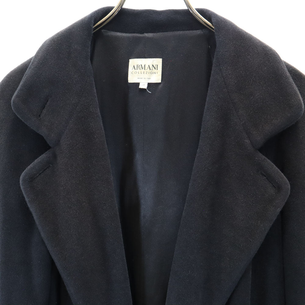 アルマーニコレッツォーニ アンゴラブレンド チェスターコート 38 ブラック ARMANI COLLEZIONI メンズ
