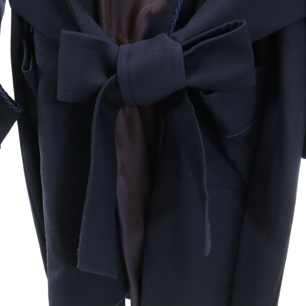 CELINE セリーヌ ウール 長袖 ガウンコート ネイビー系 レディース