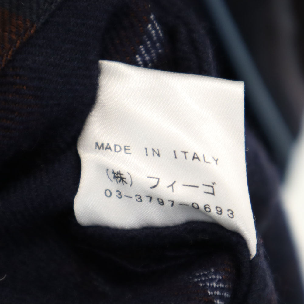 ロベルトリチェッティ イタリア製 ストライプ柄 ガウンコート L ネイビー ルームウェア メンズ