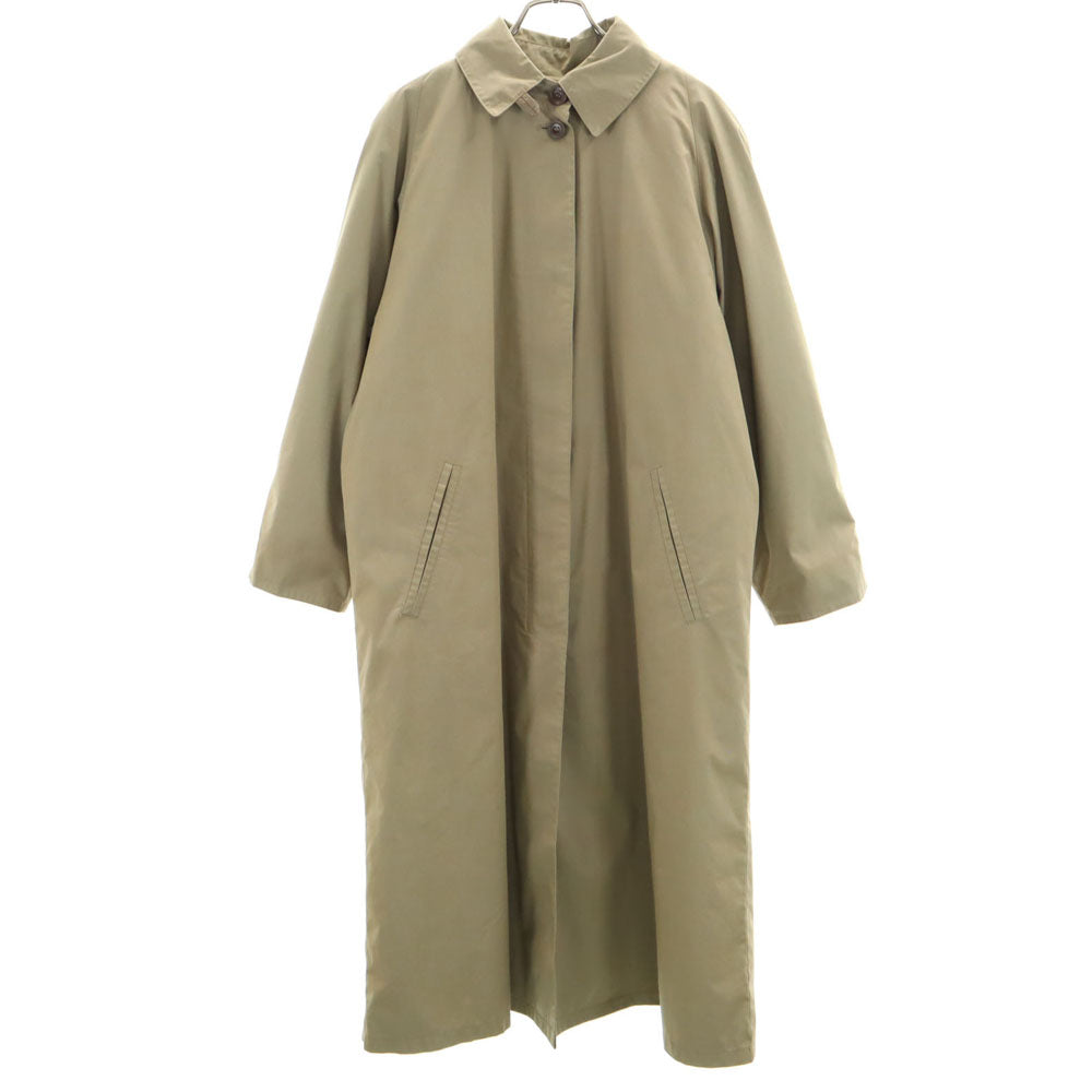 LONDON FOG ロンドンフォグ 80s USA製 ヴィンテージ ステンカラーコート 10 カーキベージュ ライナー付き レディース