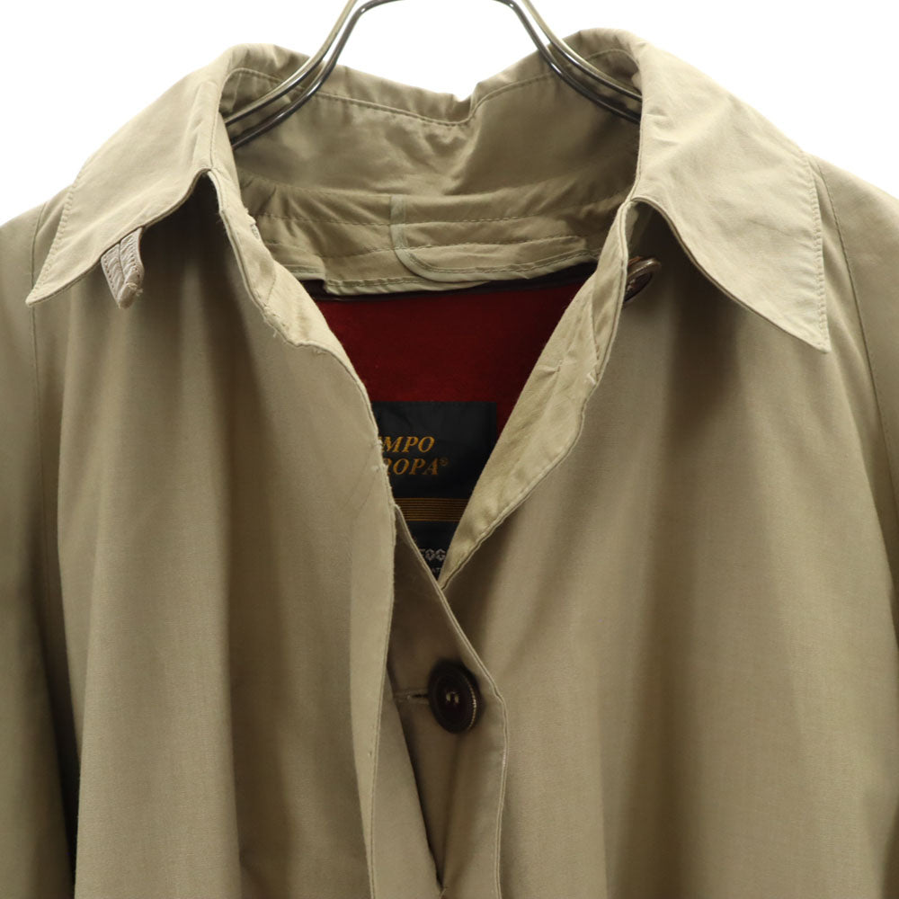 LONDON FOG ロンドンフォグ 80s USA製 ヴィンテージ ステンカラーコート 10 カーキベージュ ライナー付き レディース