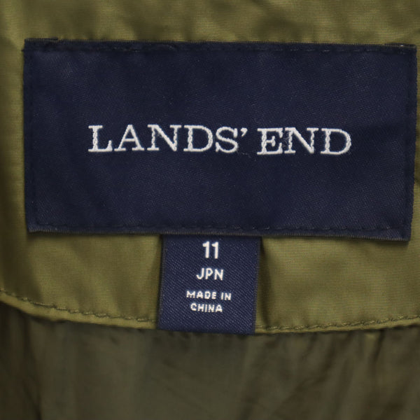 ランズエンド キルティングコート 11 オリーブ LANDS' END 中綿入り プリマロフト レディース