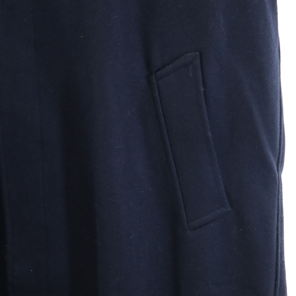 VANQUISH ヴァンキッシュ ウールブレンド ステンカラーコート L ネイビー メンズ