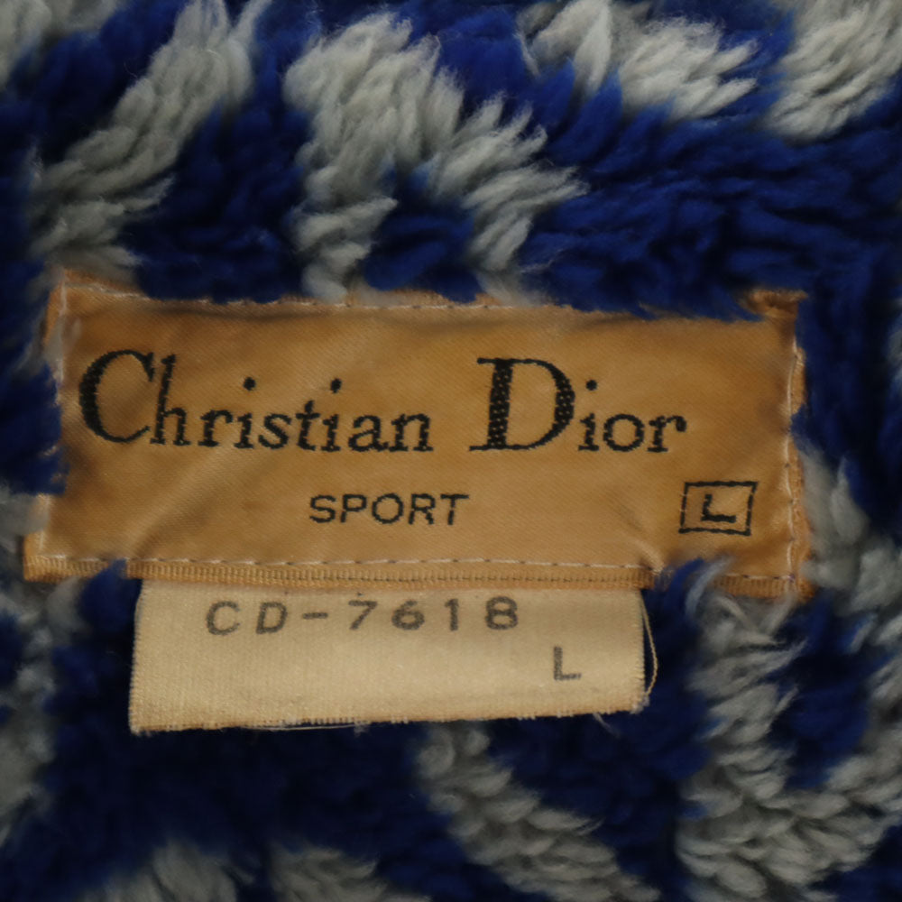 クリスチャンディオールスポーツ 90s オールド コーデュロイ ダッフルコート L ブルー Christian Dior SPORTS レディース