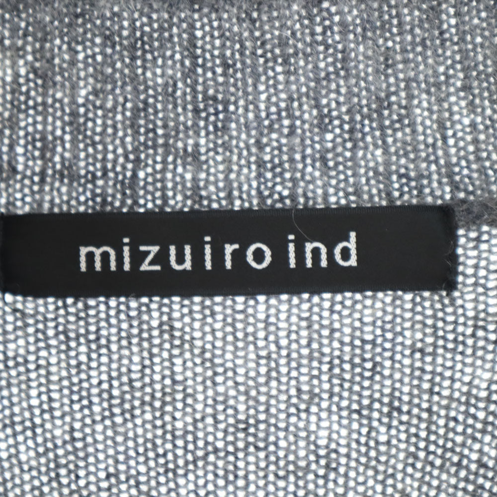 mizuiro ind ミズイロインド ウール 長袖 タートルネック ニット ワンピース グレー レディース