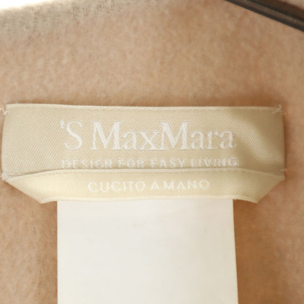 エスマックスマーラ ウール ノースリーブ ワンピース 40 ベージュ系 S Max Mara レディース