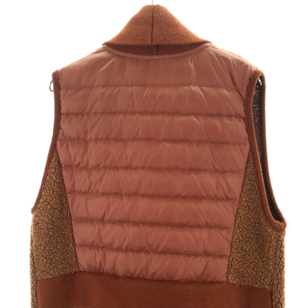 DAMA ダーマ ウールブレンド ボア ロング ベスト 9AR ブラウン レディース