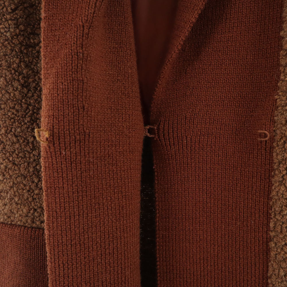 DAMA ダーマ ウールブレンド ボア ロング ベスト 9AR ブラウン レディース