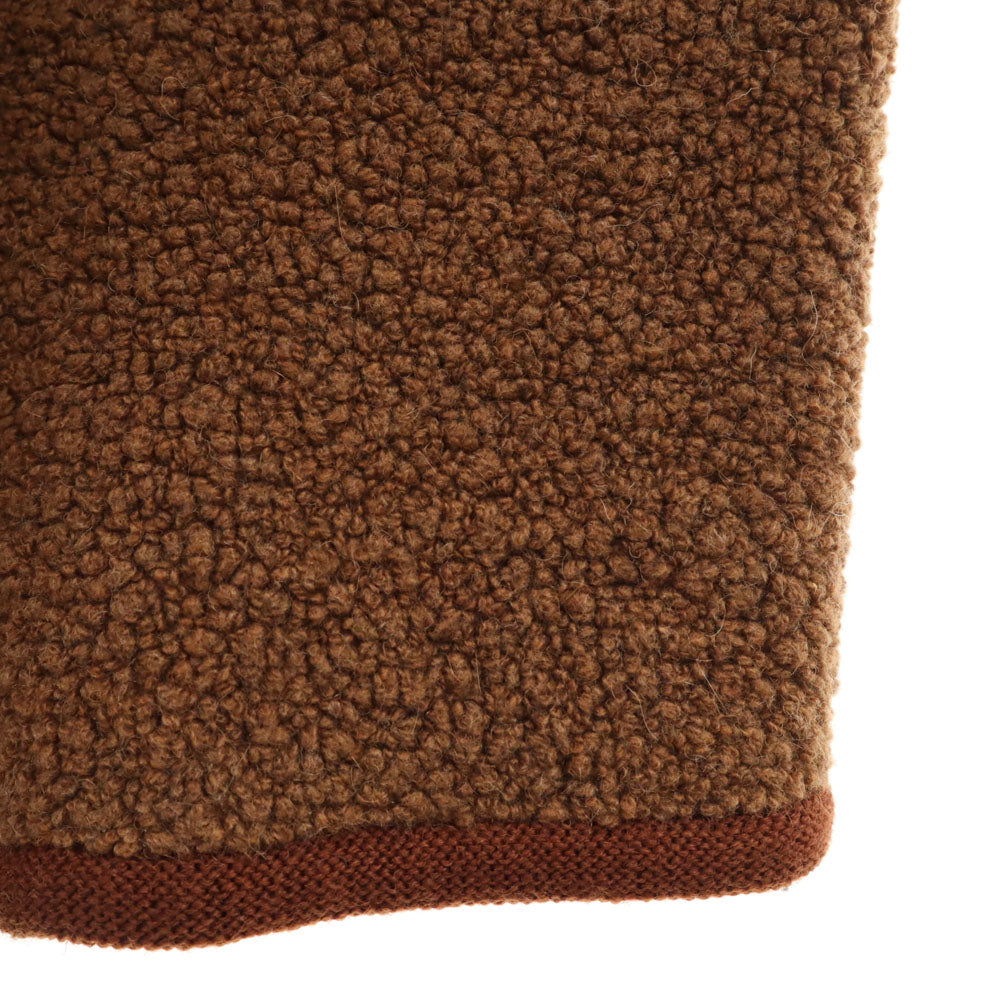 DAMA ダーマ ウールブレンド ボア ロング ベスト 9AR ブラウン レディース