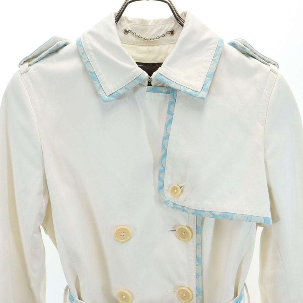 COACH コーチ トレンチコート 2 ホワイト レディース