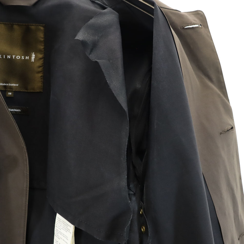 Mackintosh マッキントッシュ スコットランド製 ステンカラーコート 38 ブラウン メンズ