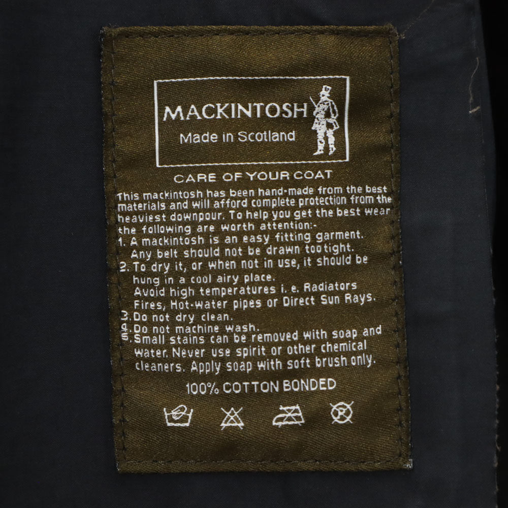 Mackintosh マッキントッシュ スコットランド製 ステンカラーコート 38 ブラウン メンズ