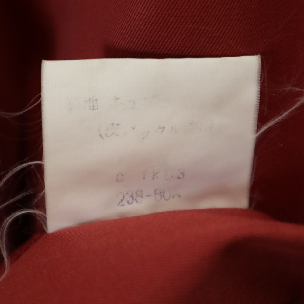 YVES SAINT LAURENT イヴサンローラン 80s 90s オールド ステンカラーコート T9 レッド系 レディース