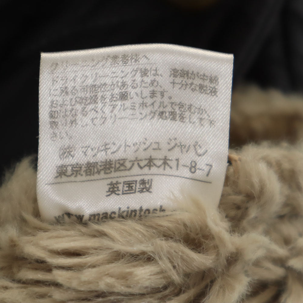 Mackintosh マッキントッシュ スコットランド製 キルティングコート 34 チャコールグレー 裏ボア レディース