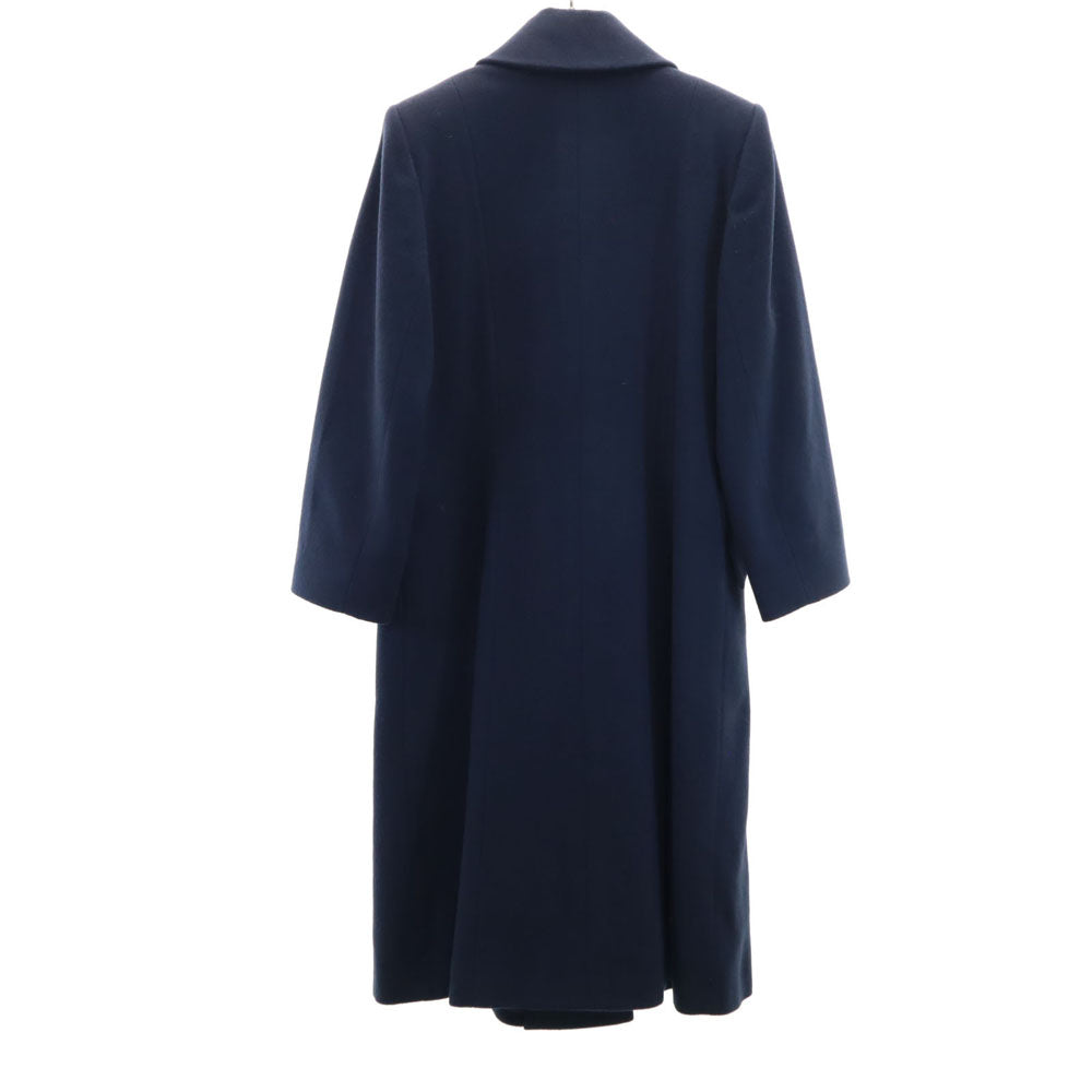 Christian Dior クリスチャンディオール 90s USA製 オールド ロロピアーナ ラムウール ダブル コート 6 ネイビー レディース