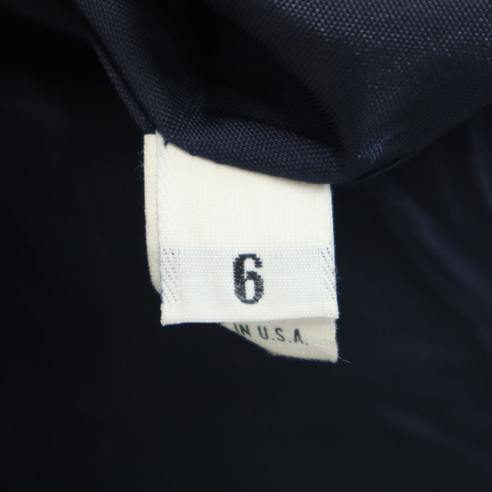 Christian Dior クリスチャンディオール 90s USA製 オールド ロロピアーナ ラムウール ダブル コート 6 ネイビー レディース