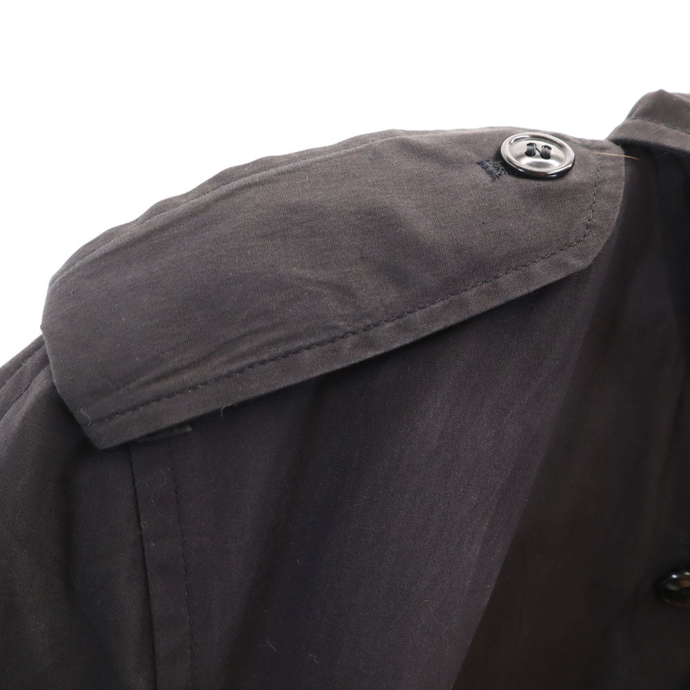 US NAVY アメリカ海軍 70s ヴィンテージ DLA ステンカラーコート 36R ブラック オールウェザーコート ミリタリー ボアライナー付き メンズ
