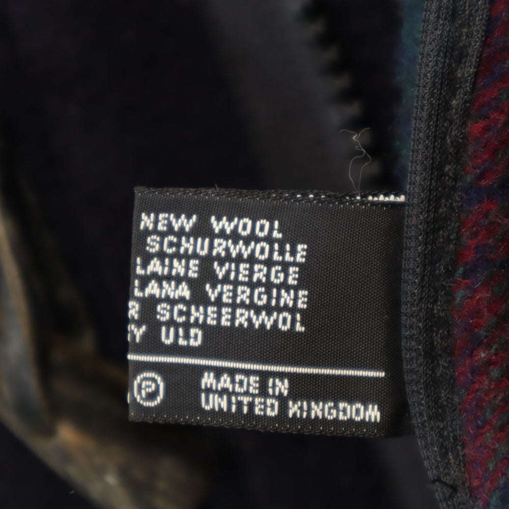 チベット 80s 90s オールド イングランド製 ウールブレンド ウールコート 40 ネイビー ダッフルコート メンズ