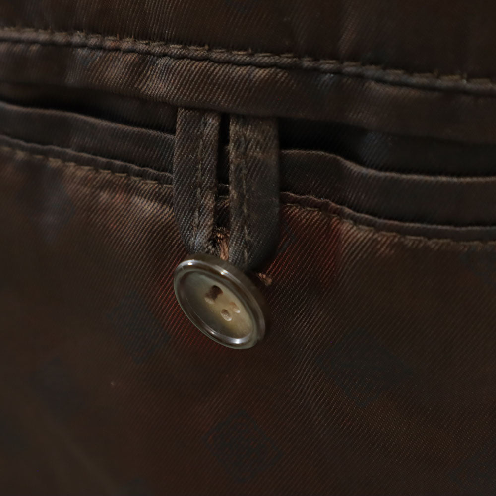 A.C.S.A スペイン製 レザーコート 50 ブラウン メンズ