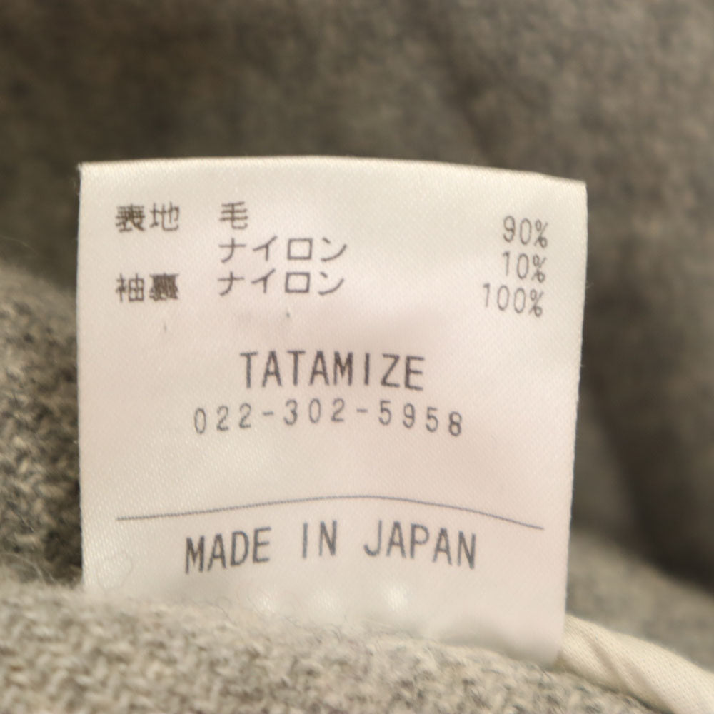 TATAMIZE タタミゼ ウールブレンド 日本製 ウール ダッフルコート M グレー系 メンズ