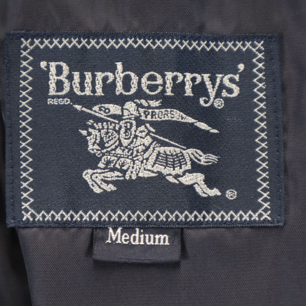 Burberrys バーバリーズ 90s オールド C-TK83 白タグ ステンカラーコート M ネイビー ライナー欠品 メンズ
