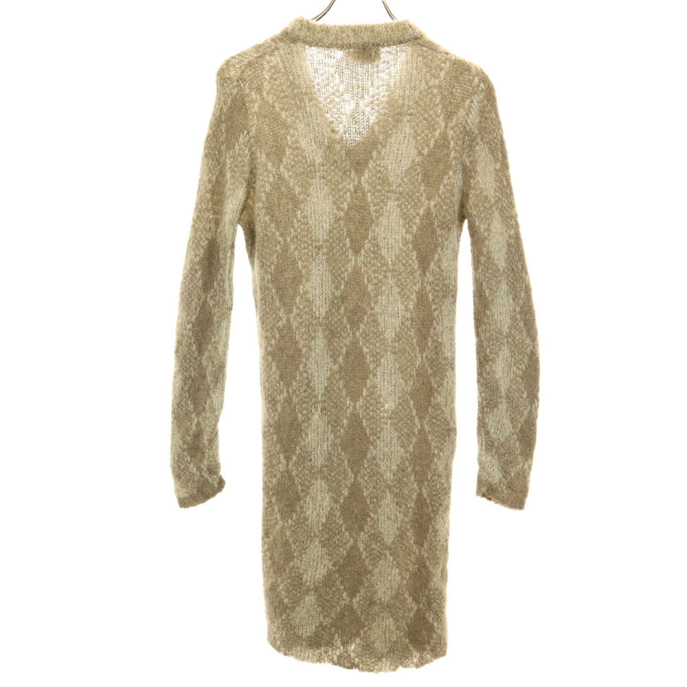 BOEPPLE SPORTSWEAR 60s ヴィンテージ ウールブレンド 長袖 ロング Vネック セーター ベージュ ニット レディース