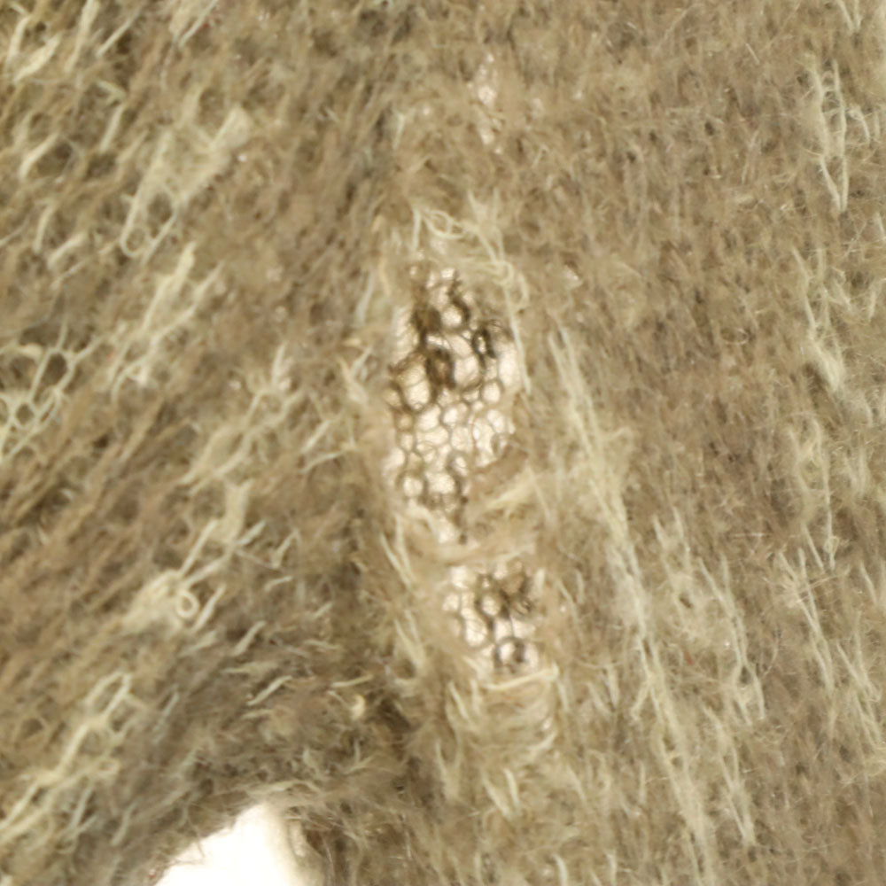 BOEPPLE SPORTSWEAR 60s ヴィンテージ ウールブレンド 長袖 ロング Vネック セーター ベージュ ニット レディース