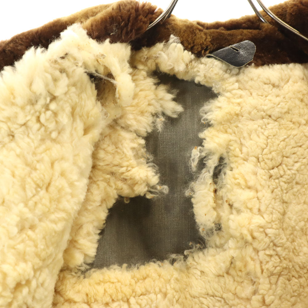 US NAVY アメリカ海軍 40s ヴィンテージ NXSs18795 ネイビデパートメント バーンストーマー コート 40 ブラック ミリタリー 襟ムートン メンズ