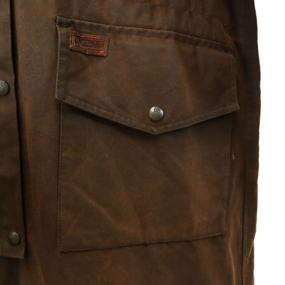 アウトバック 90s オールド オイルド コート L ブラウン フード、ライナー欠品 レディース