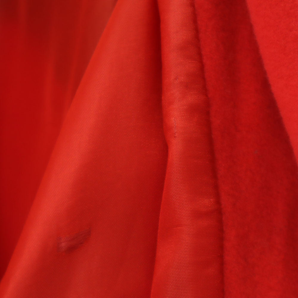 FENDI フェンディ 90s イタリア製 オールド ショールカラー コート 42 レッド レディース