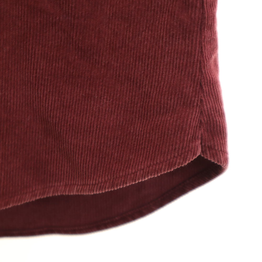 RALPH LAUREN ラルフローレン 90s BIG SHIRT オールド 長袖 コーデュロイ ボタンダウン シャツワンピース ボルドー系 レディース