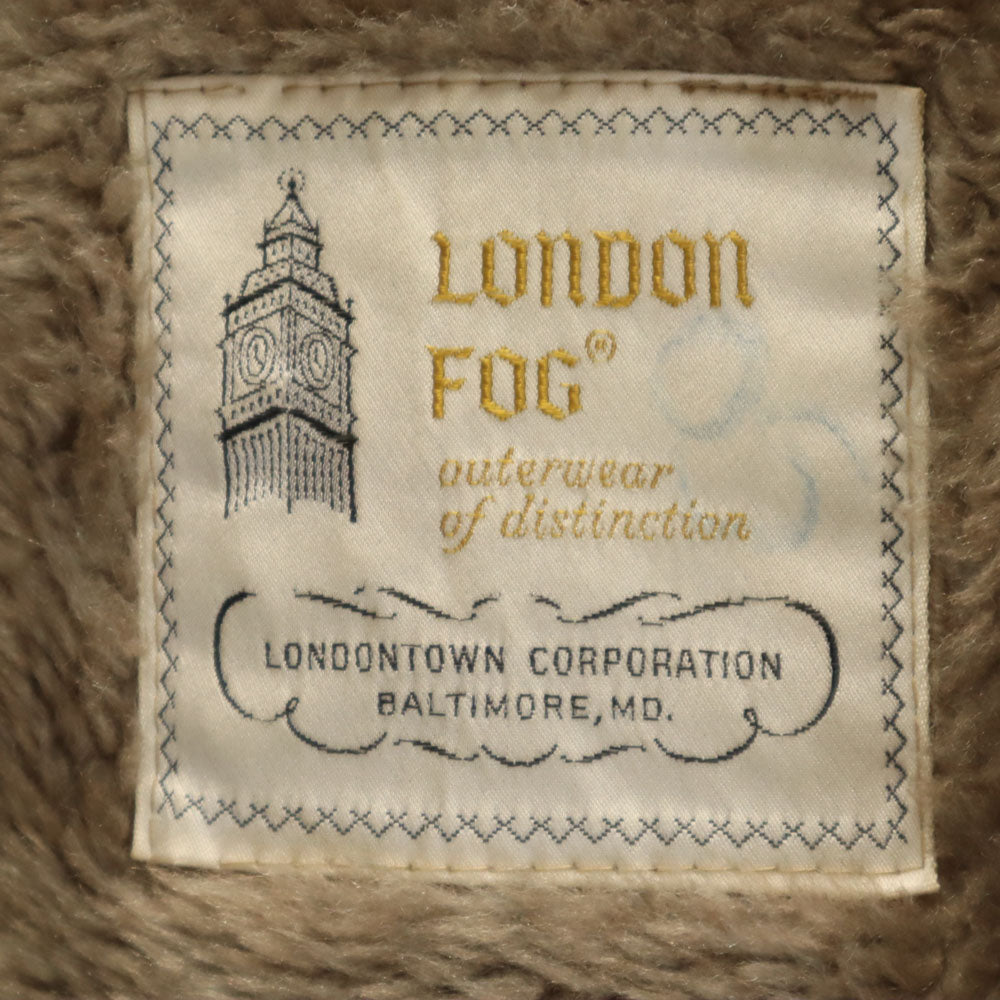 LONDON FOG ロンドンフォグ 70s ヴィンテージ アルスター コート 40 ベージュ 裏ファー メンズ