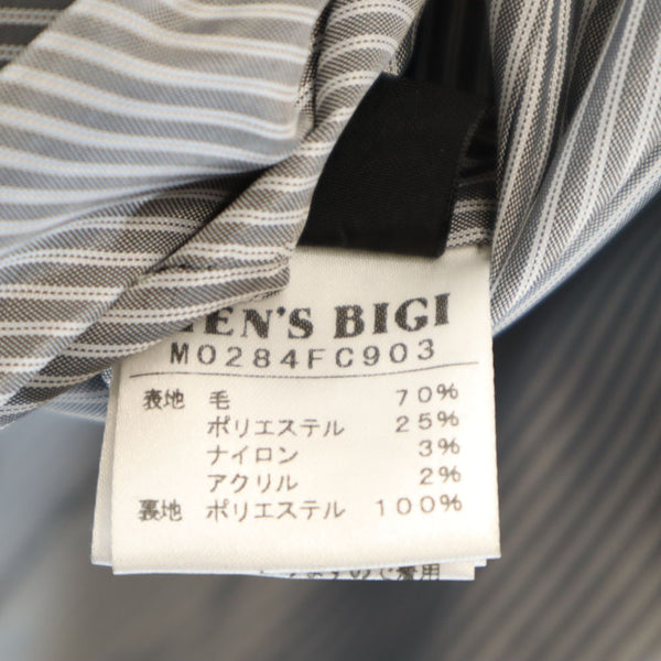 美品 ラッドメスメンズビギ ウールブレンド コート 1 ネイビー RadmesS MEN'S BIGI メンズ