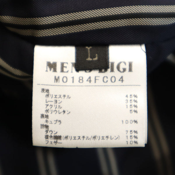 美品 メンズビギ ハイブリッド ダウンコート L チャコールグレー MEN'S BIGI メンズ