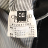 美品 クラウデッドクローゼット メンズビギ ウールブレンド ストライプ柄 アルスター コート 2 ブラック CROWDED CLOSET MEN'S BIGI ダブルブレスト メンズ