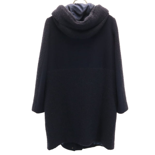 ポールスミス ウール 日本製 ダッフルコート 40 ネイビー Paul Smith BLACK レディース