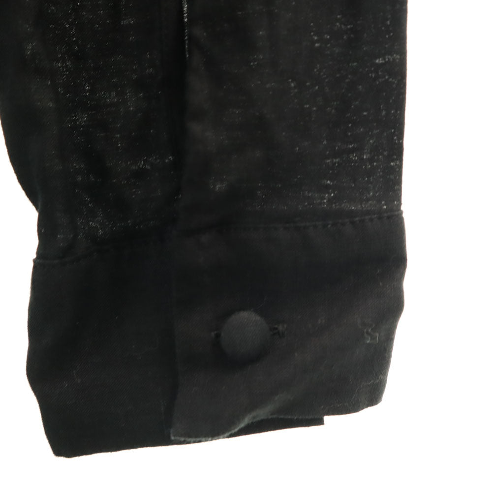 LIMI feu リミフゥ リネン 長袖 カシュクール カーディガン S ブラック レディース