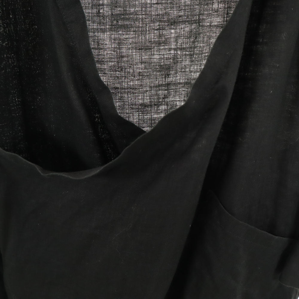 LIMI feu リミフゥ リネン 長袖 カシュクール カーディガン S ブラック レディース