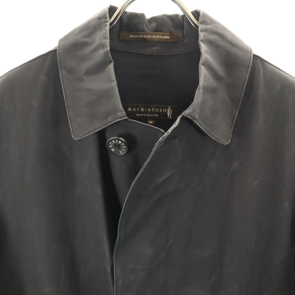 Mackintosh マッキントッシュ 英国製 ステンカラーコート 36 ネイビー メンズ