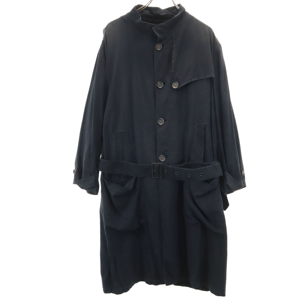 GIORGIO ARMANI ジョルジオアルマーニ イタリア製 トレンチコート 56 チャコールブラック ビッグサイズ メンズ