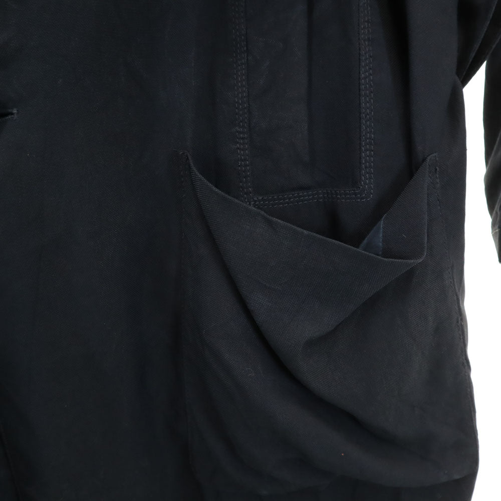 GIORGIO ARMANI ジョルジオアルマーニ イタリア製 トレンチコート 56 チャコールブラック ビッグサイズ メンズ