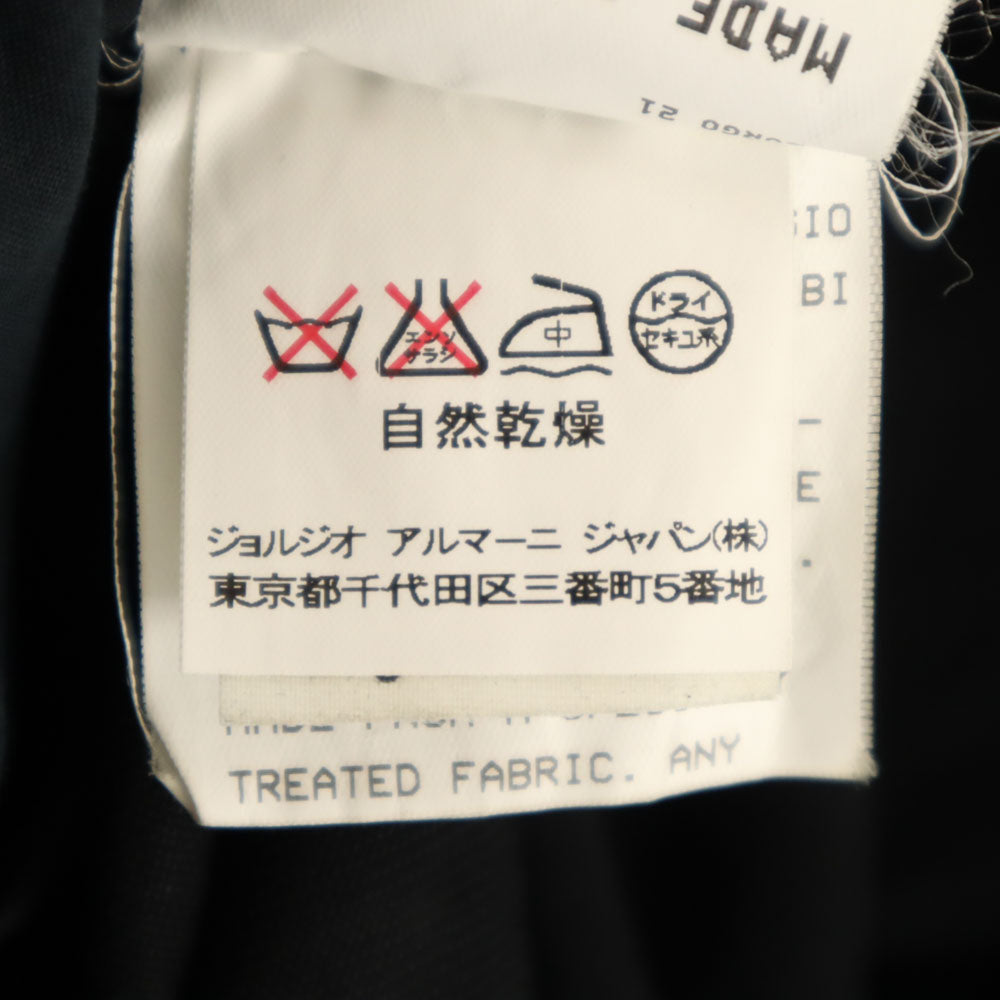 GIORGIO ARMANI ジョルジオアルマーニ イタリア製 トレンチコート 56 チャコールブラック ビッグサイズ メンズ
