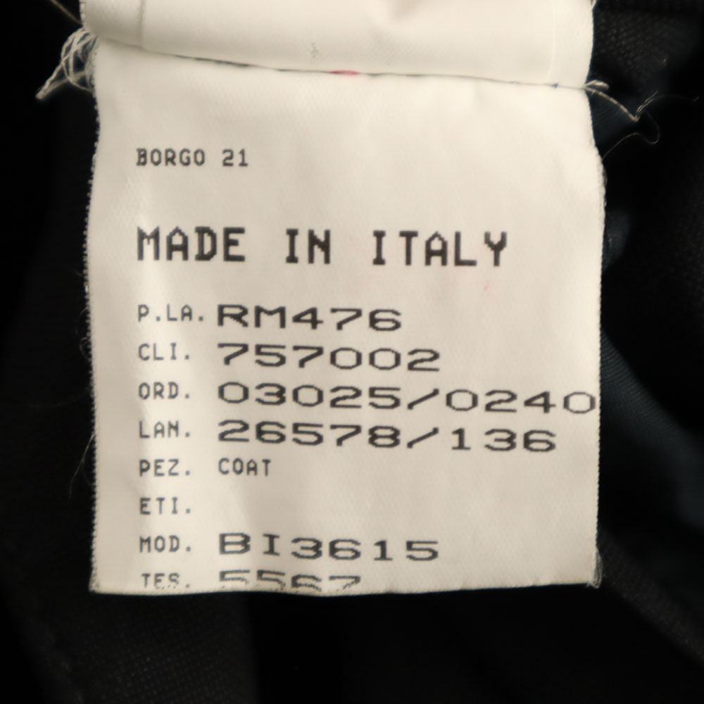 GIORGIO ARMANI ジョルジオアルマーニ イタリア製 トレンチコート 56 チャコールブラック ビッグサイズ メンズ