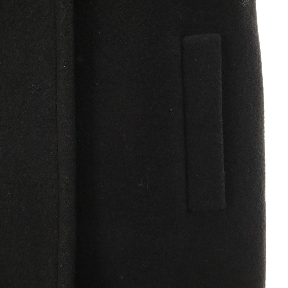 JIL SANDER NAVY ジルサンダーネイビー イタリア製 ノーカラーコート 34 ブラック レディース