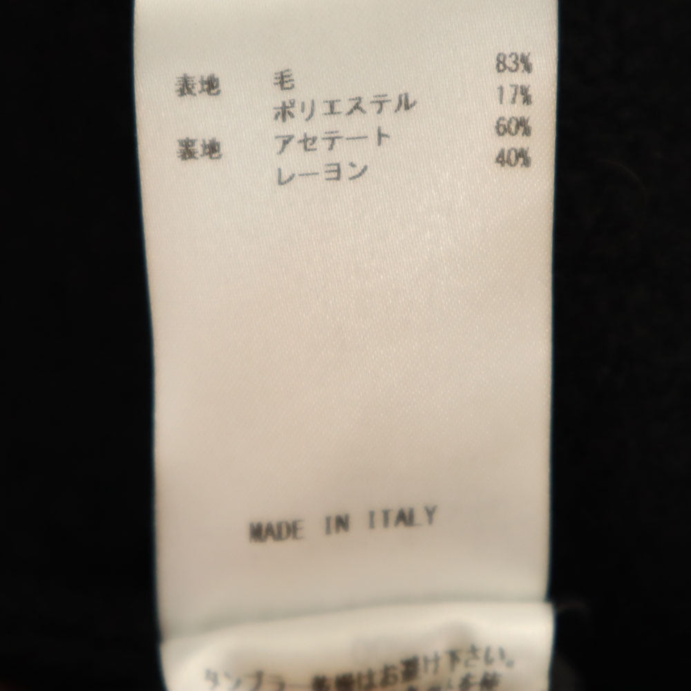 JIL SANDER NAVY ジルサンダーネイビー イタリア製 ノーカラーコート 34 ブラック レディース