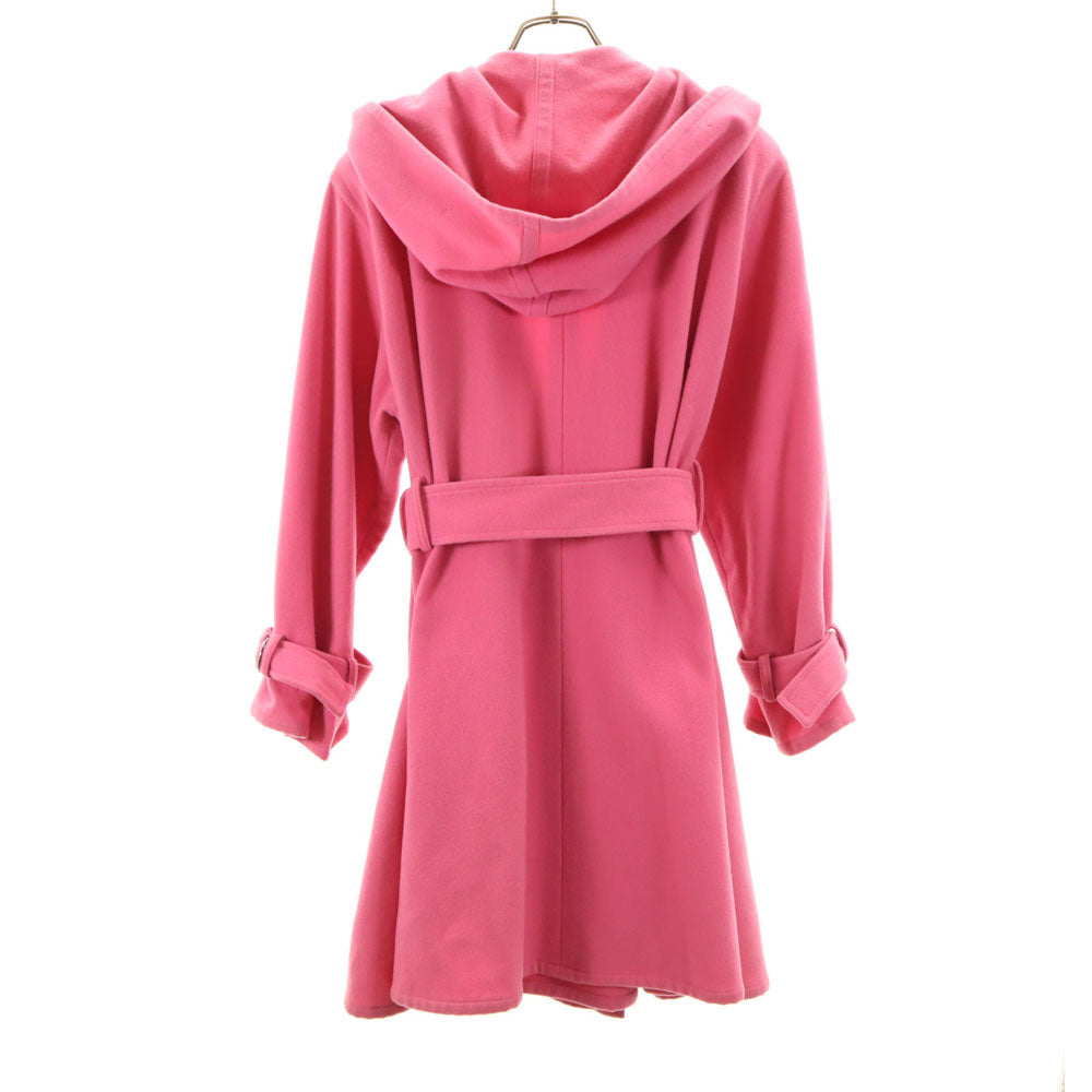 イヴサンローラン 90s オールド フーデッド コート M ピンク YVES SAINT LAURENT レディース