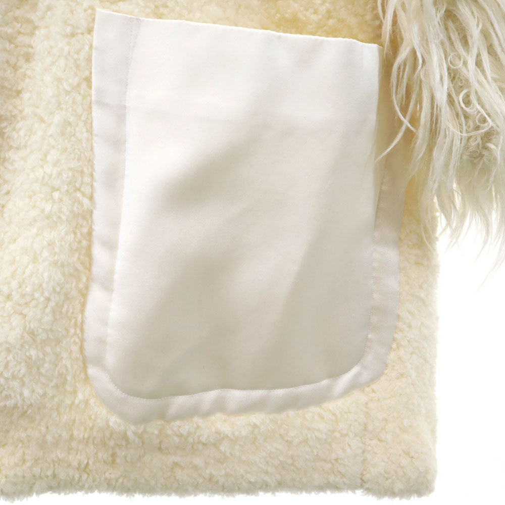 アンダーカバー 日本製 ジュンヤワタナベ コラボ ニット切替 コート 1 アイボリー UNDERCOVER x JUNYA WATANABE ハンガー付き レディース